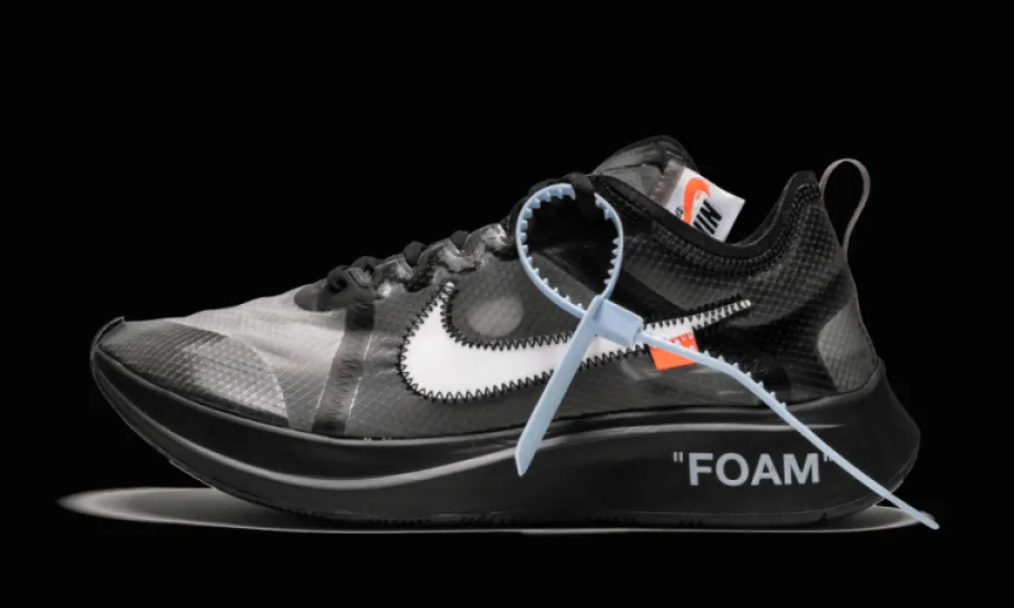 Zoom Fly Off-White Black Silver<Nike New