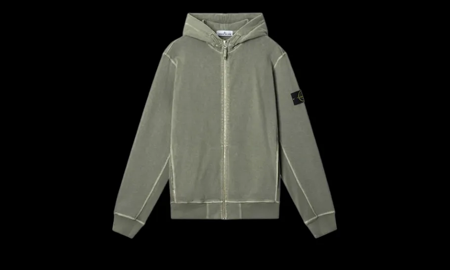 Zipped Sweatshirt Khaki<Stone Island New