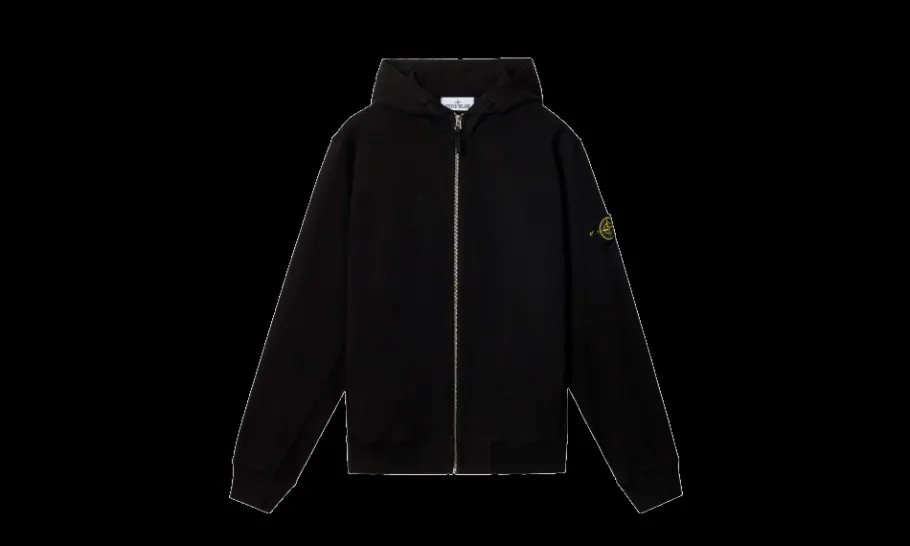 Zipped Sweatshirt Black<Stone Island Sale