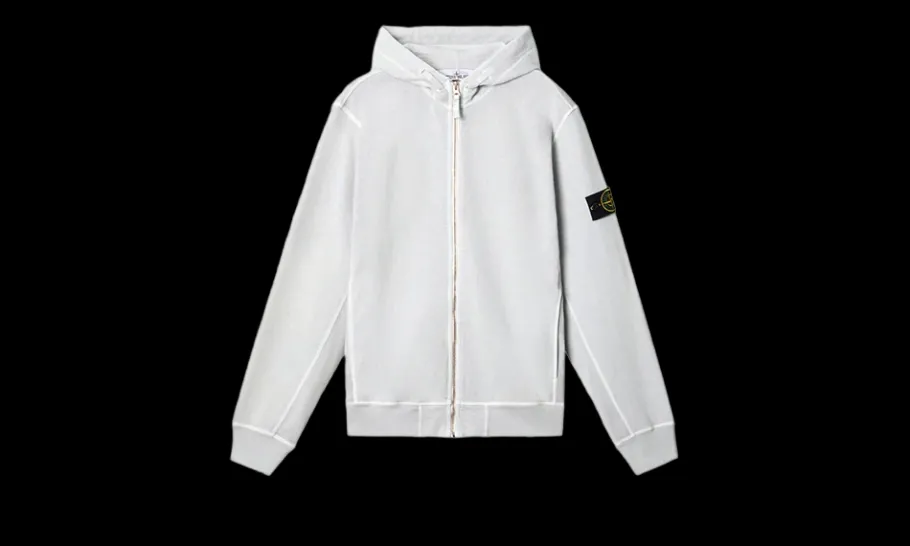 Zipped Sweatshirt Light Grey<Stone Island Clearance