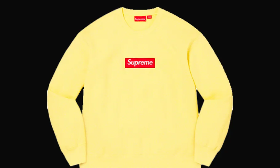Box Logo Crewneck Pale Yellow<Supreme Outlet