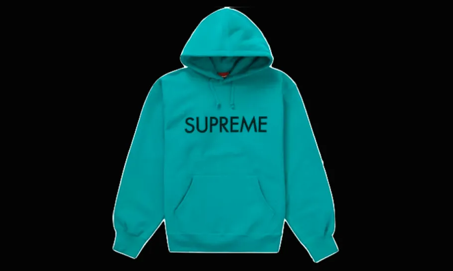Capital Hooded Sweatshirt Dark Aqua<Supreme Hot