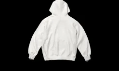 MM6 Maison Margiela Foil Box Logo Hooded Sweatshirt White<Supreme Sale