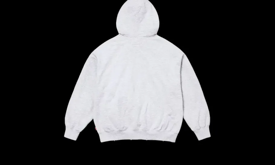 MM6 Maison Margiela Zip Up Hooded Sweatshirt Ash Grey<Supreme Online