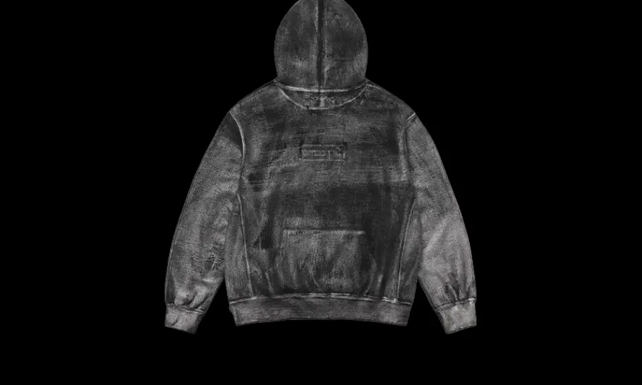 MM6 Maison Margiela Foil Box Logo Hooded Sweatshirt Black<Supreme New