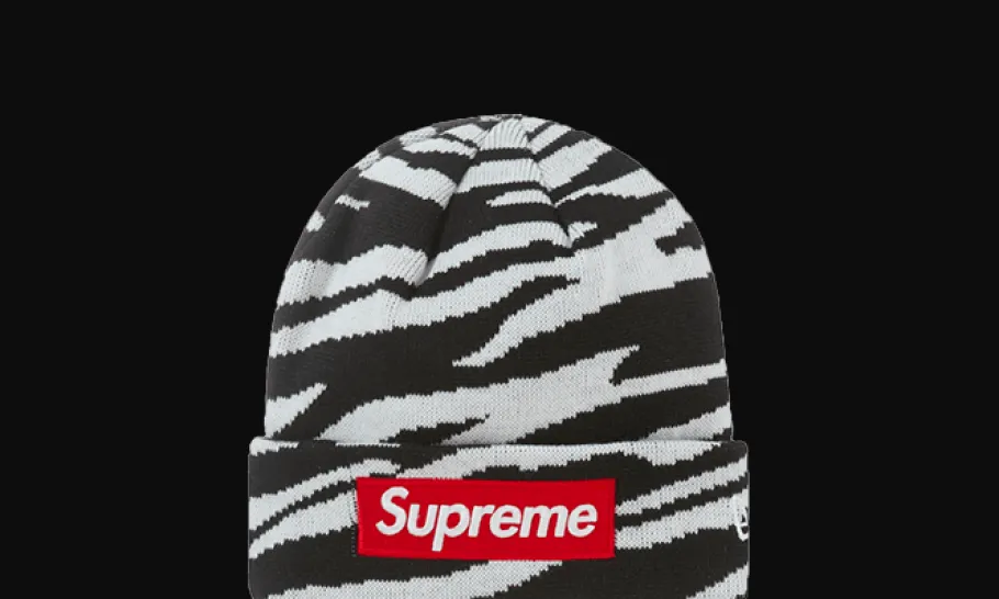 New Era Box Logo Beanie (FW22) Zebra<Supreme Online