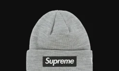 New Era Box Logo Beanie (FW22) Heather Grey<Supreme New