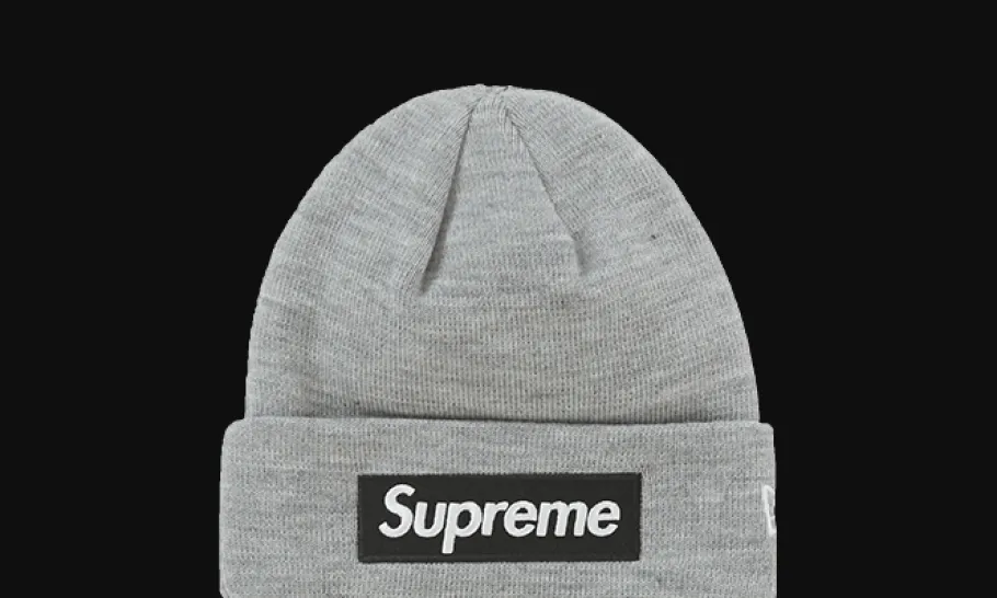New Era Box Logo Beanie (FW22) Heather Grey<Supreme New
