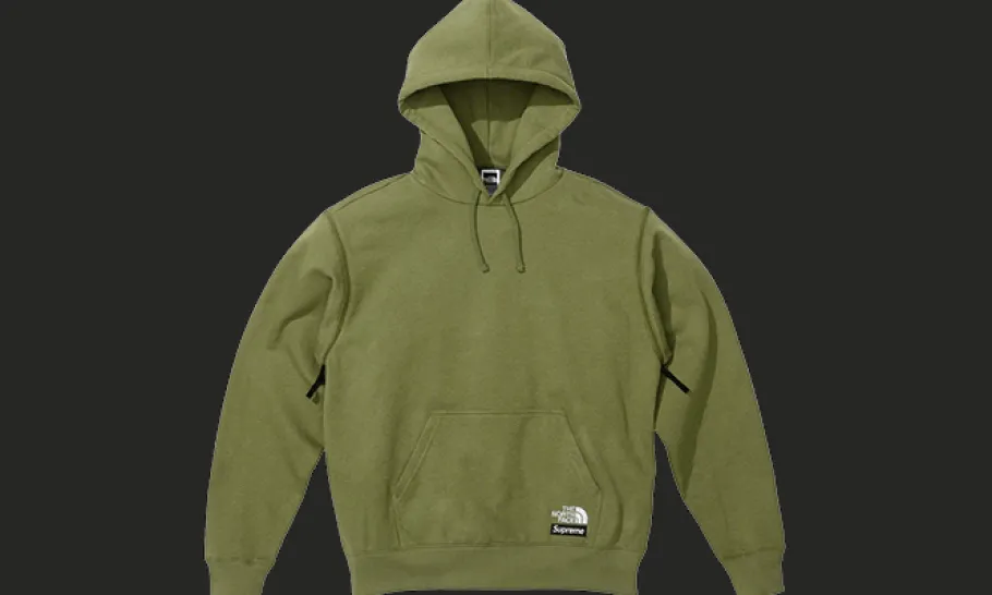 The North Face Convertible Hooded Sweatshirt Olive<Supreme New