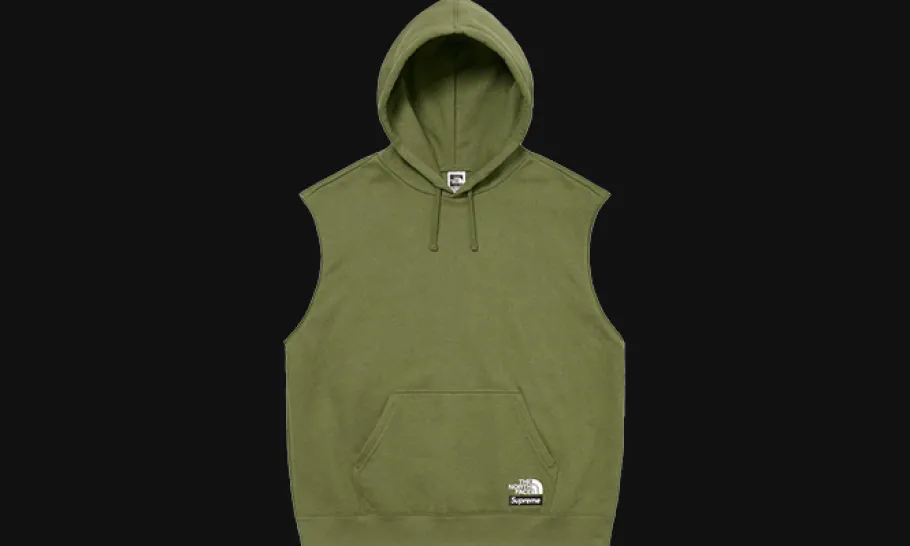 The North Face Convertible Hooded Sweatshirt Olive<Supreme New