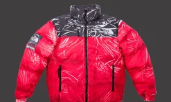 The North Face Printed Nuptse Jacket Red<Supreme Fashion