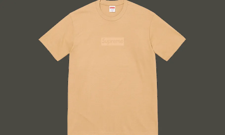 Tonal Box Logo Tee Khaki<Supreme Clearance