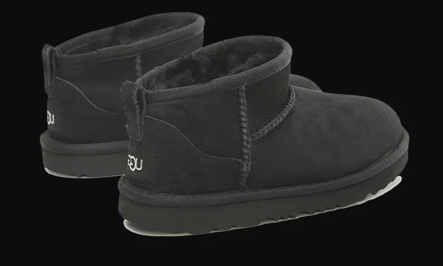 Classic Ultra Mini Boot Black (Enfant)<UGG Outlet