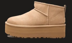 Classic Ultra Mini Platform Boot Sand<UGG New